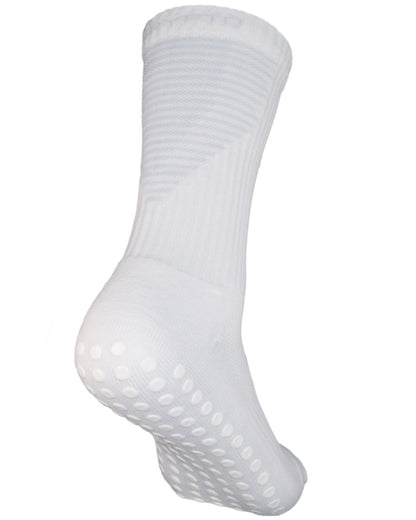 Ice - All White Midcalf Length Premium Football Grip Socks