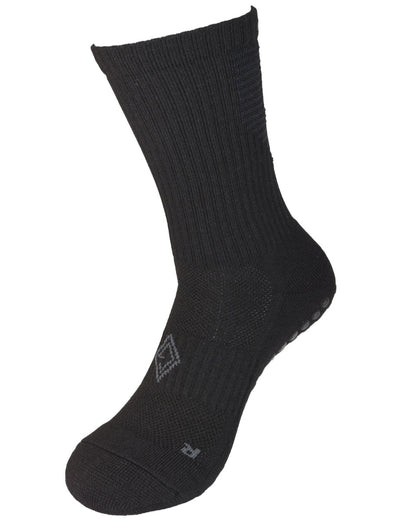 Stealth - All Black Midcalf Length Premium Football Grip Socks